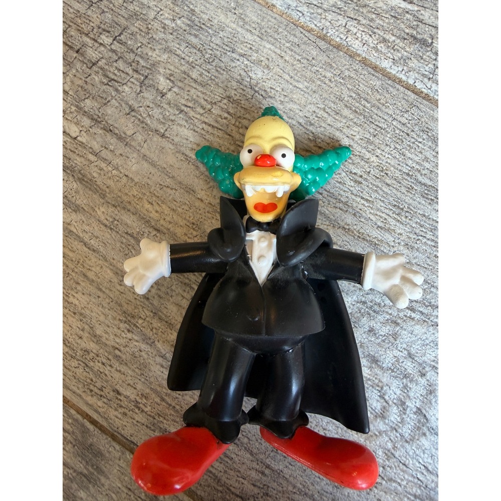 Burger King Krusty the Clown Action Figure Kids 4" Vampire Y2K 2000s Simpsons